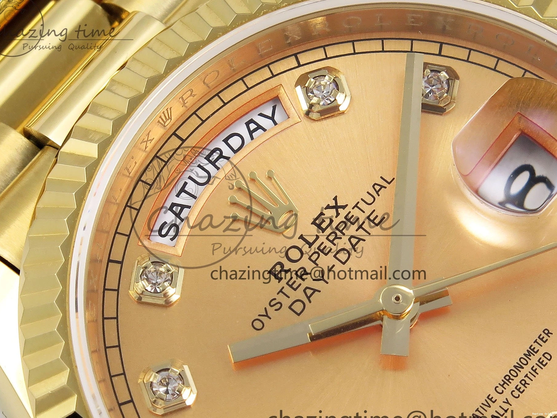 0103 StreetReady Day Date 36 YG TWSF Best Edition YG Diamonds Dial on YG Bracelet A 1616